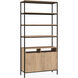 Ambrose Rustic Oak / Black Modular Bookcase, Large
